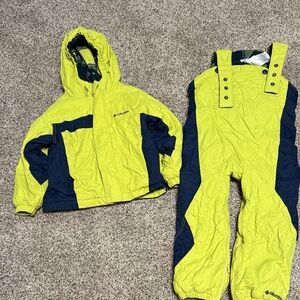 Columbia Youth Lime and Navy Snowsuit